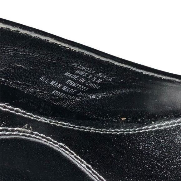 SimplyVera Vera Wang Black Patent Slingback Peep Toe Heels Womens Size 9.5M All - Picture 6 of 6